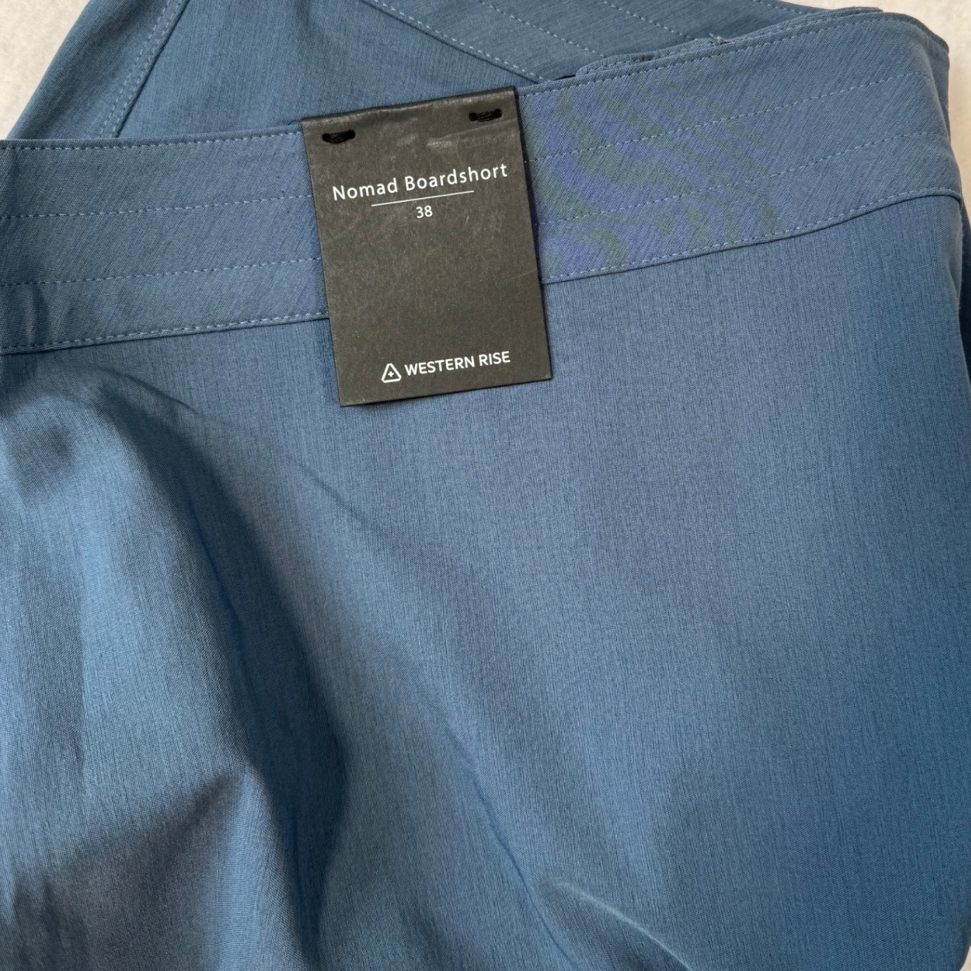 Western Rise Nomad Boardshort 38 Blue Gray Mens Travel Swim Shorts Nwt — image 8 of 8